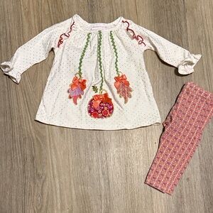 Bonnie Baby White Top with Colorful Accents